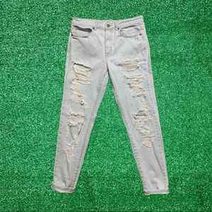 Forever 21 High Waisted Distressed Jeans